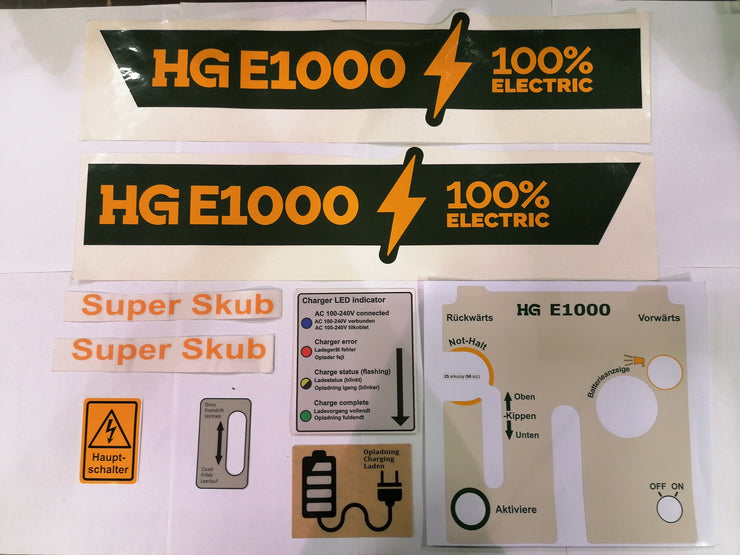 Set of stickers Dumper HG E1000 GB version - M104729