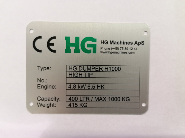 ID plate H1000 HT- M105964